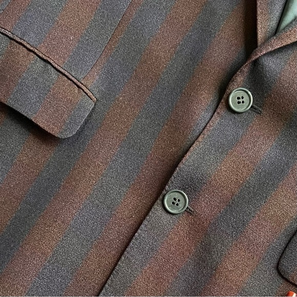 Kenzo 80s Vintage Homme Men's Oversized Stripe Runway Wool Button Blazer - Picture 6 of 17